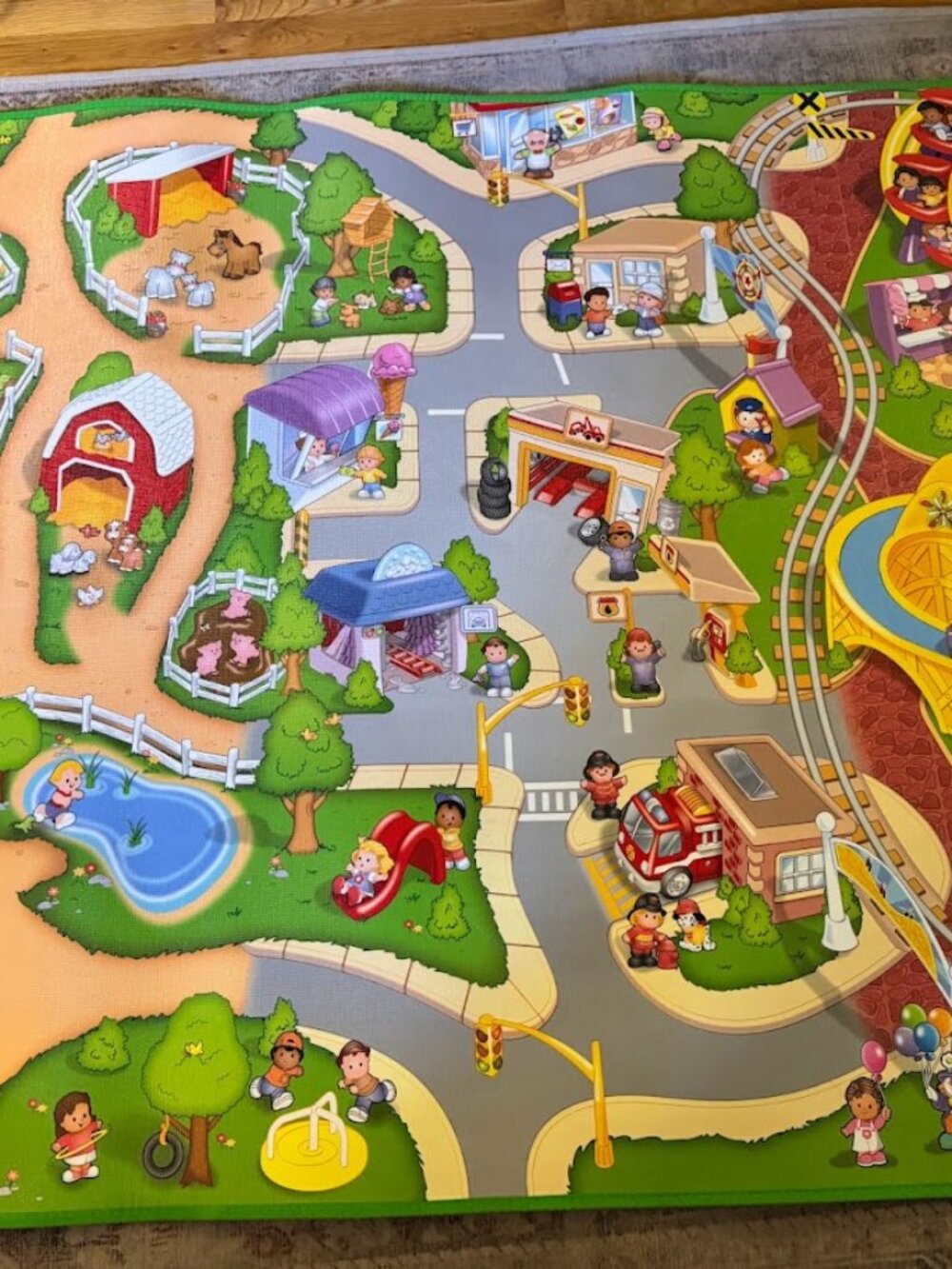Fisher Price Little People TCG Toys Imaginmat Jumbo Floor Playmat 47x61